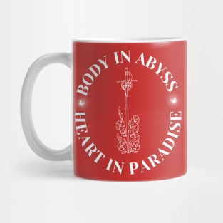 Body in Abyss Heart in Paradise Mug